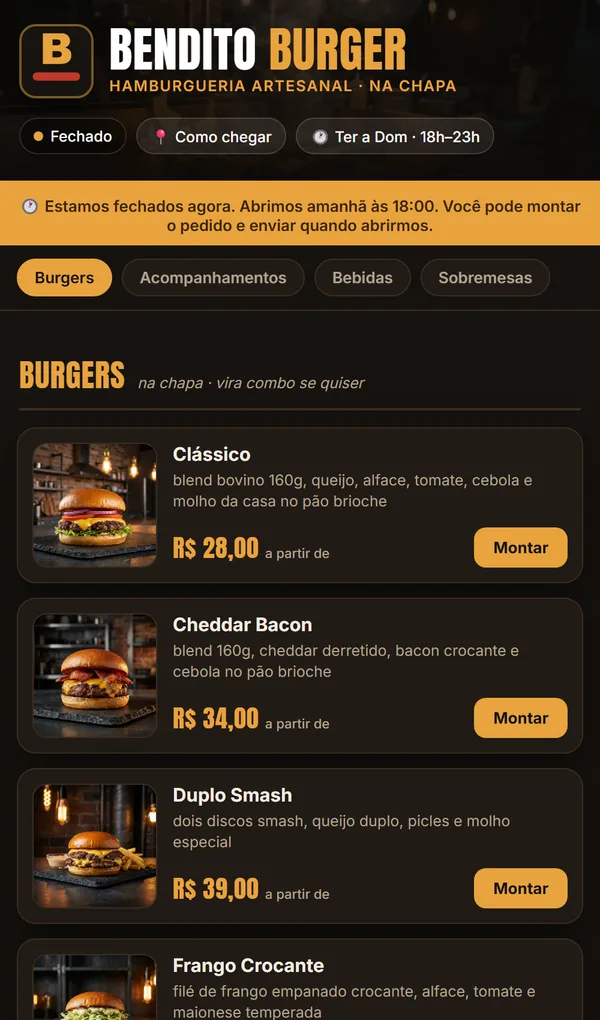 Site de Hamburgueria