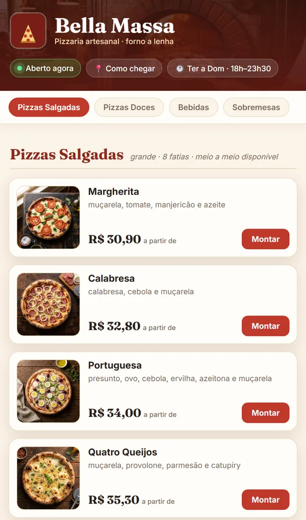 Site de Pizzaria